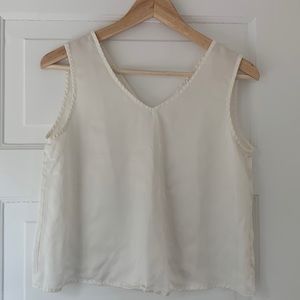 Lunya washable silk set, white - pants and tank